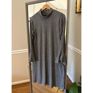 Women's White House Black Market Sweater mock  Neck Dress, Size medium, Gray